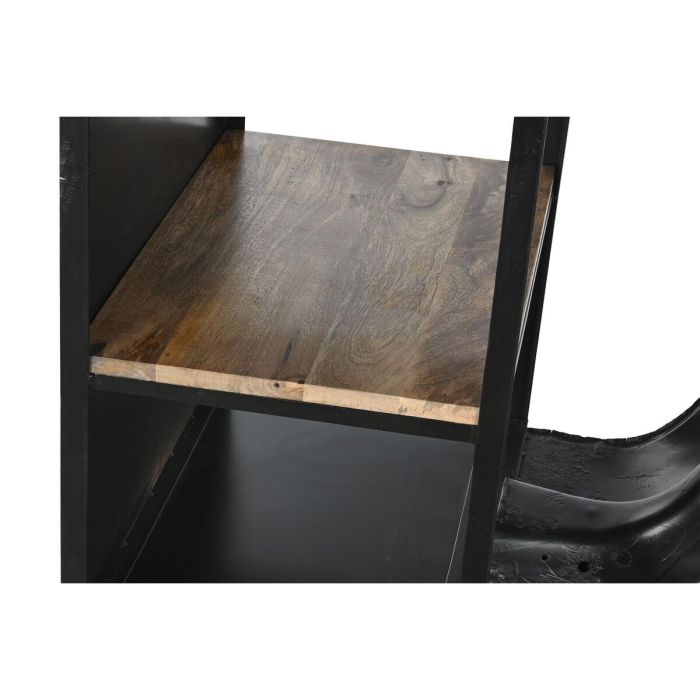 DKD Home Decor Mesa de Estilo Industrial Loft Hecha a Mano de Hierro y Madera de Mango Negro Marrón con 1 Estantería 72x110x116 cm 2 DKD Home Decor Mesa de Estilo Industrial Loft Hecha a Mano de Hierro y Madera de Mango Negro Marrón con 1 Estantería 72x110x116 cm 2