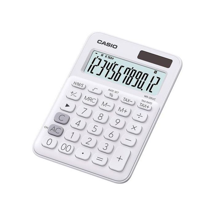 Calculadora Sobremesa Casio 12 Digitos Ms-20Uc Blanco