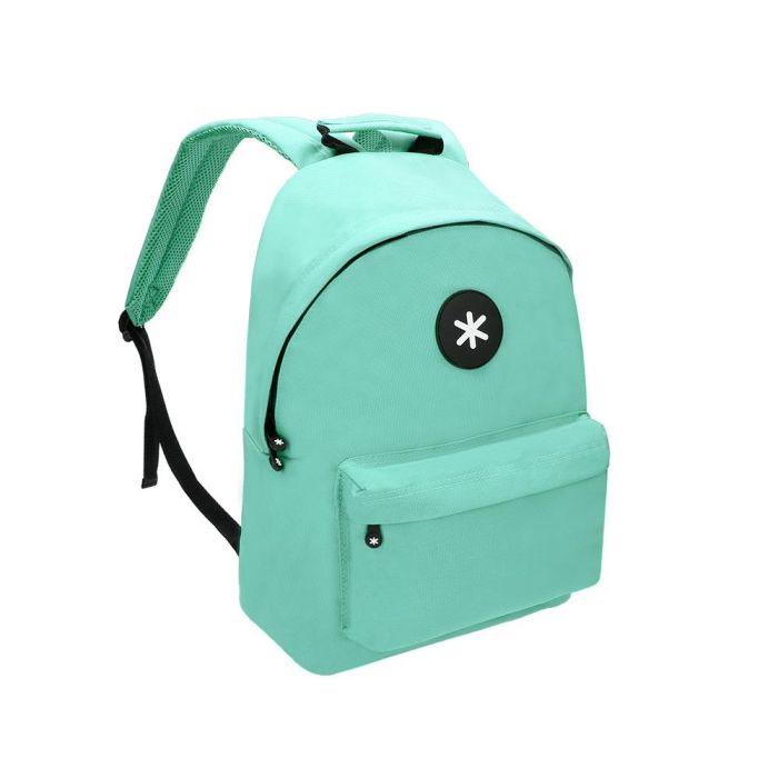 Cartera Antartik Mochila Con Asa Y Bolsillos Con Cremallera Color Verde Menta 310x160x410 mm 5