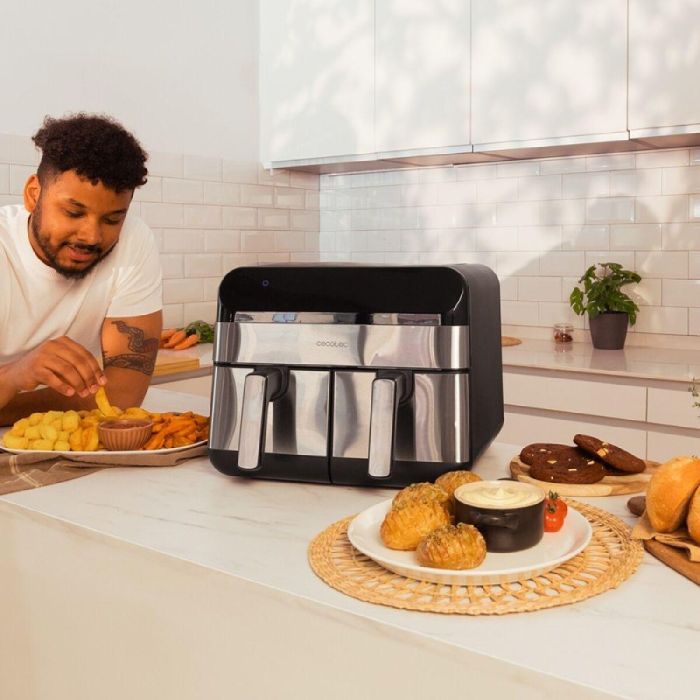 Freidora de Aire Cecotec Cecofry Advance 9000 Inox 2800 W 9 L 2 x 4,5 L Freidora de Aire Cecotec Cecofry Advance 9000 Inox 2800 W 9 L 2 x 4,5 L