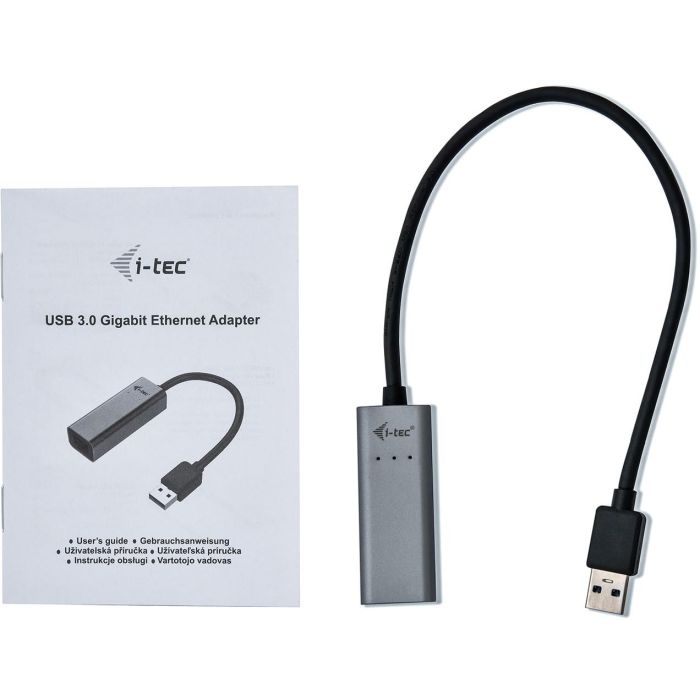 Cable USB i-Tec U3METALGLAN Gris 4