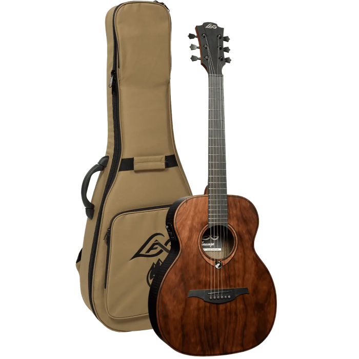 LAG Guitarra Acústica Travel A/E Electroacústica Folk Natural Satinado 4