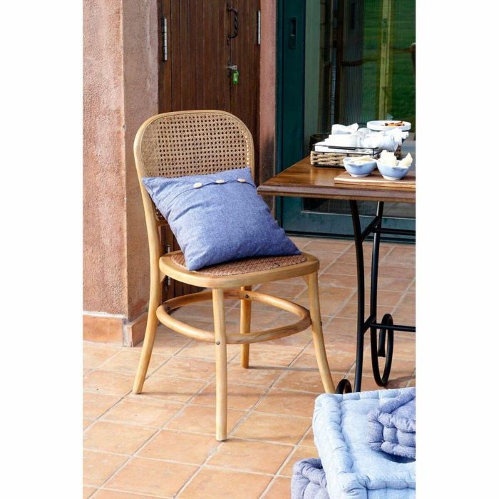 Silla de Comedor DKD Home Decor Multicolor Natural 48 x 45 x 85 cm 44 x 49 x 87 cm 2