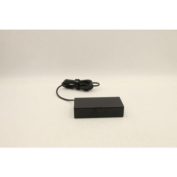 Lenovo 100W USB-C power adapter with adjustable voltage output (20V, 15V, 9V, 5V), 3-prong design, suitable for global use. 6