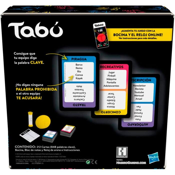 Hasbro Gaming F5254 Taboo Refresh: Juego de Mesa de Palabras Prohibidas en Español - Adivina Sin Decir las Prohibidas - Edad +14 Años 3
