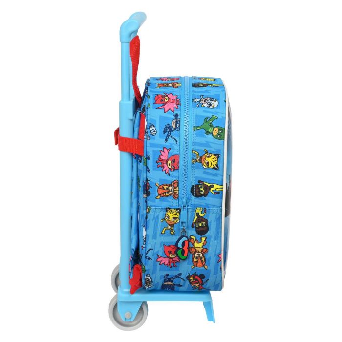 Mochila Escolar con Ruedas PJ Masks Azul 22 x 27 x 10 cm 1