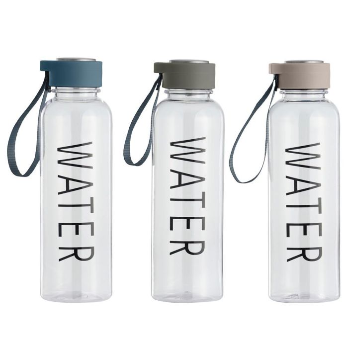 Day Botella de Agua 500 ml Con Correa, Tapón Coloreado Surtido, Texto "Water", Libre de BPA y Lavavajillas 2 Day Botella de Agua 500 ml Con Correa, Tapón Coloreado Surtido, Texto "Water", Libre de BPA y Lavavajillas 2