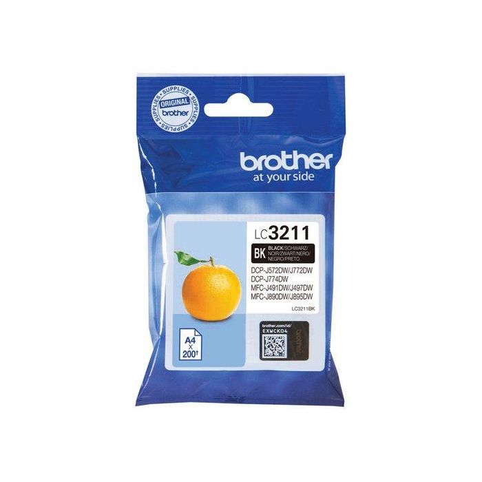 Cartucho Inkjet Brother Lc-3211Bk Negro Dcp-J572/J772/J774/Mfc-J890/J895 (200 Pag.)