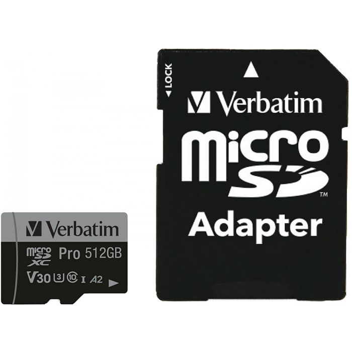CARD 512GB Verbatim MicroHC Pro Class 10 + Adapter retail 3