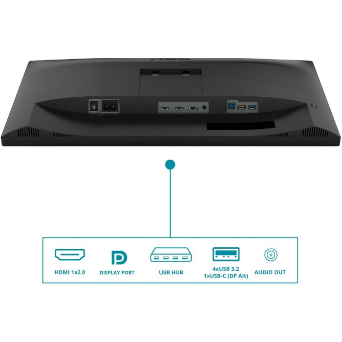 AOC CU34V5C/BK Monitor Curvo Ultrawide 34" WQHD VA 100Hz Profesional USB-C