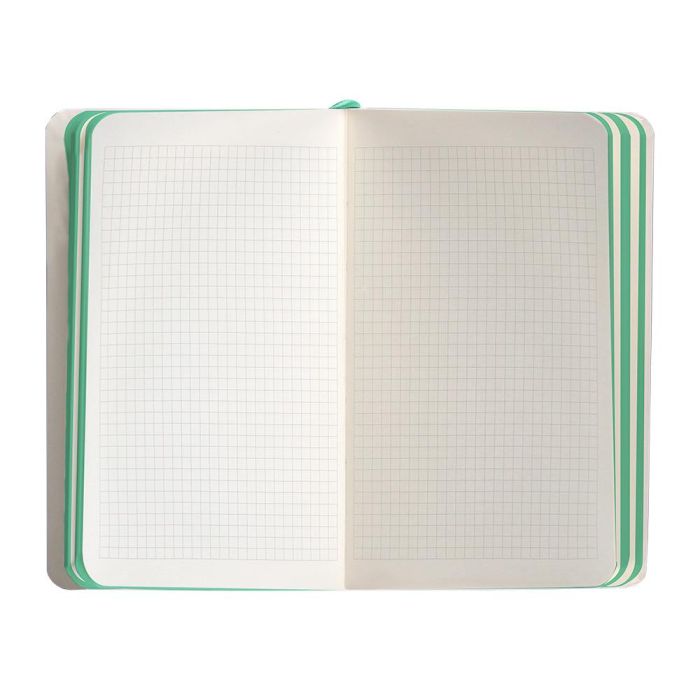 Cuaderno Con Gomilla Antartik Notes Tapa Blanda A6 Cuadricula Gris Y Turquesa 100 Hojas 80 gr Fsc 7