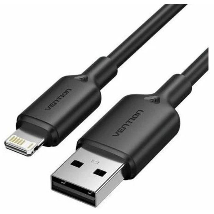Cable USB 2.0 Lightning Vention LAMBH/ USB Macho - Lightning Macho/ 480Mbps/ 2m/ Negro Cable USB 2.0 Lightning Vention LAMBH/ USB Macho - Lightning Macho/ 480Mbps/ 2m/ Negro