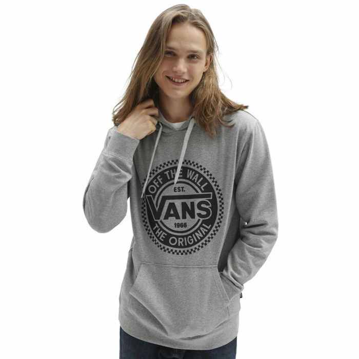 Sudadera con Capucha Hombre Vans Big Chest Lock Up Gris claro 3