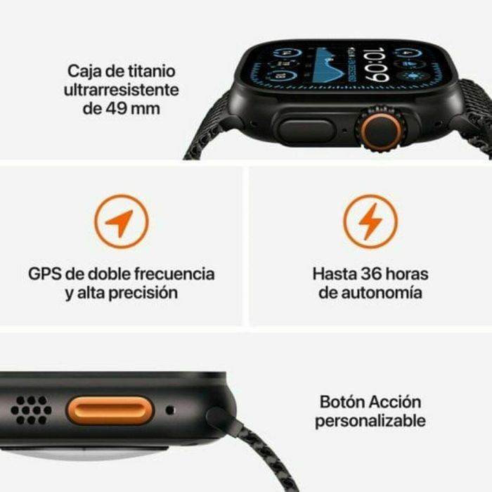 Smartwatch Apple MX4P3TY/A Negro 1,9" 49 mm 23 Smartwatch Apple MX4P3TY/A Negro 1,9" 49 mm 23