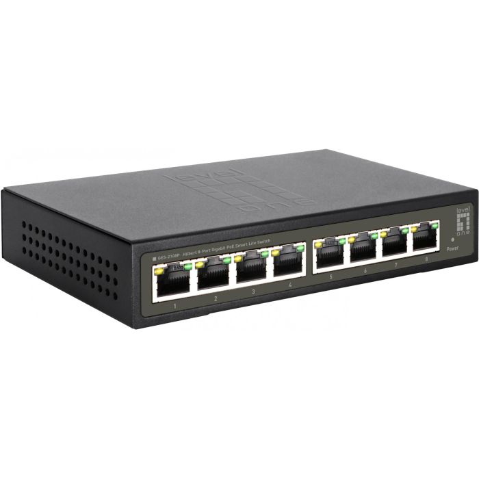 Switch 8x GE GES-2108P Hilbert 112W 8xPoE+ 3