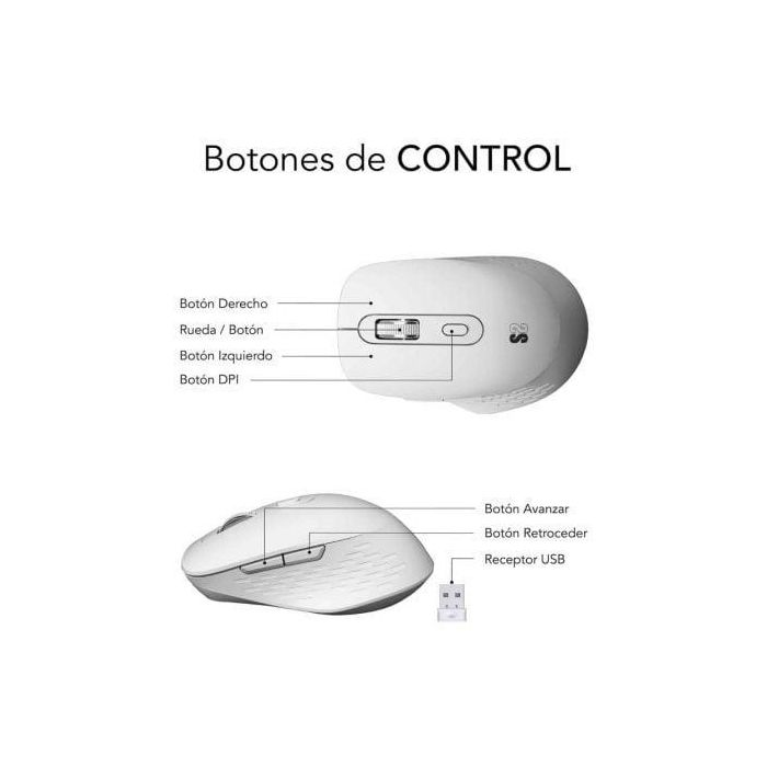 SUBBLIM CURVE ERGO DUAL MOUSE BATTERY WHITE 1 SUBBLIM CURVE ERGO DUAL MOUSE BATTERY WHITE 1