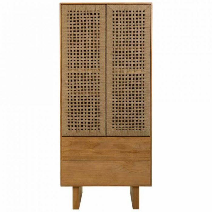 Armario Alexandra House Living Marrón Cuerda Madera de abeto Madera de Paulonia 45 x 170 x 80 cm 45 x 170 x 75 cm 5