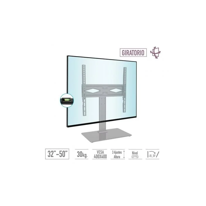 Tm Electron Soporte de Mesa TV TMSLC419 para Pantallas de 32-50" y hasta 30kg con VESA 400x400mm