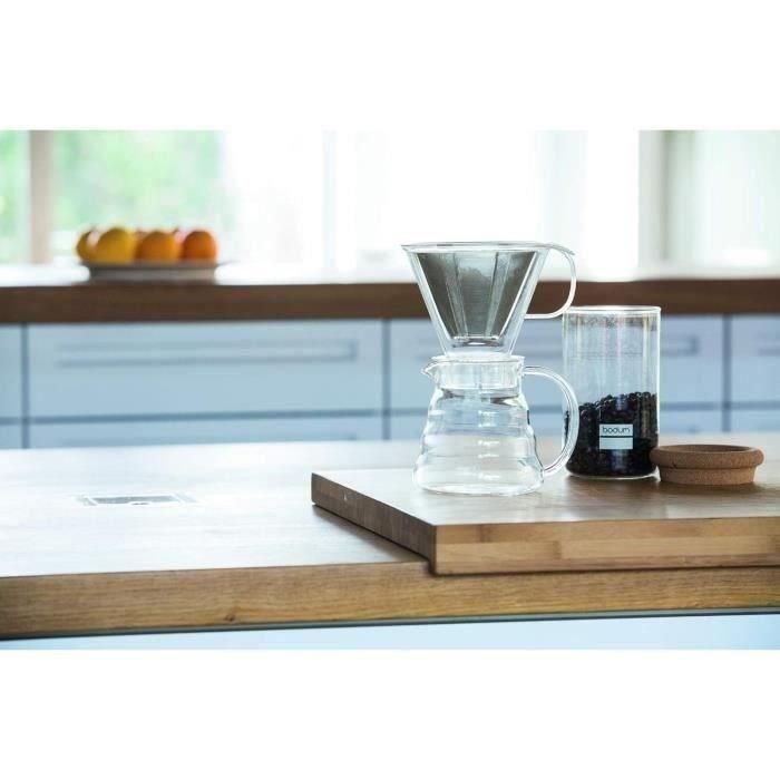 Cafetera - BODUM - Melior - Filtro de malla permanente de acero inoxidable - 8 tazas - 1,0 l - Transparente 2 Cafetera - BODUM - Melior - Filtro de malla permanente de acero inoxidable - 8 tazas - 1,0 l - Transparente 2