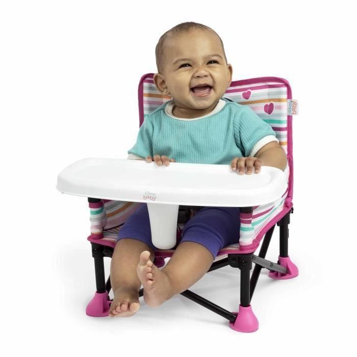 DISNEY BABY Silla elevadora Minnie Mouse, elevador Pop 'n Sit, interior, exterior, práctica y compacta, plegado rápido, rosa 1