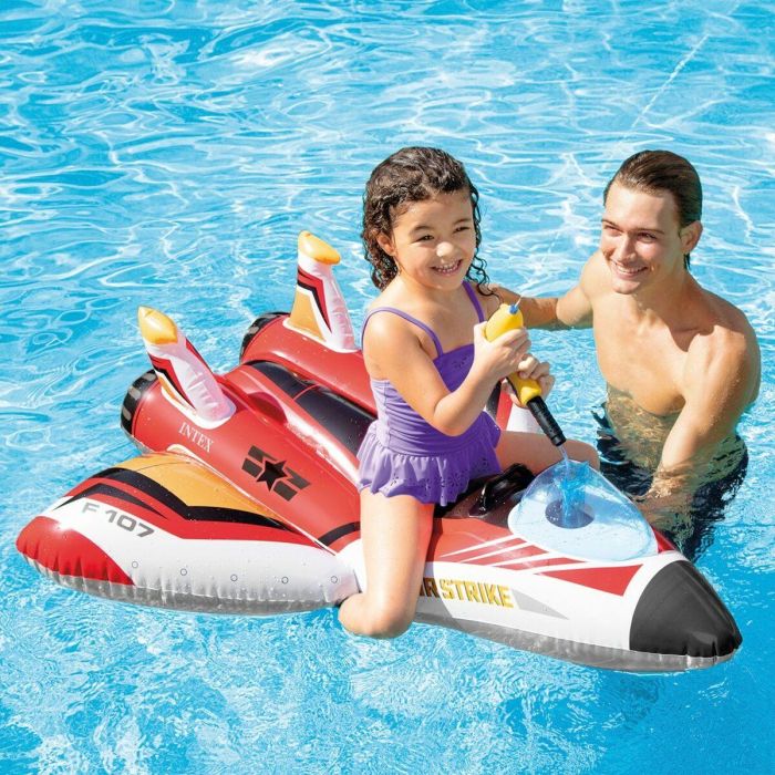 Colchoneta Hinchable Intex Pistola de Agua Avión 117 x 117 cm (6 Unidades) 2 Colchoneta Hinchable Intex Pistola de Agua Avión 117 x 117 cm (6 Unidades) 2