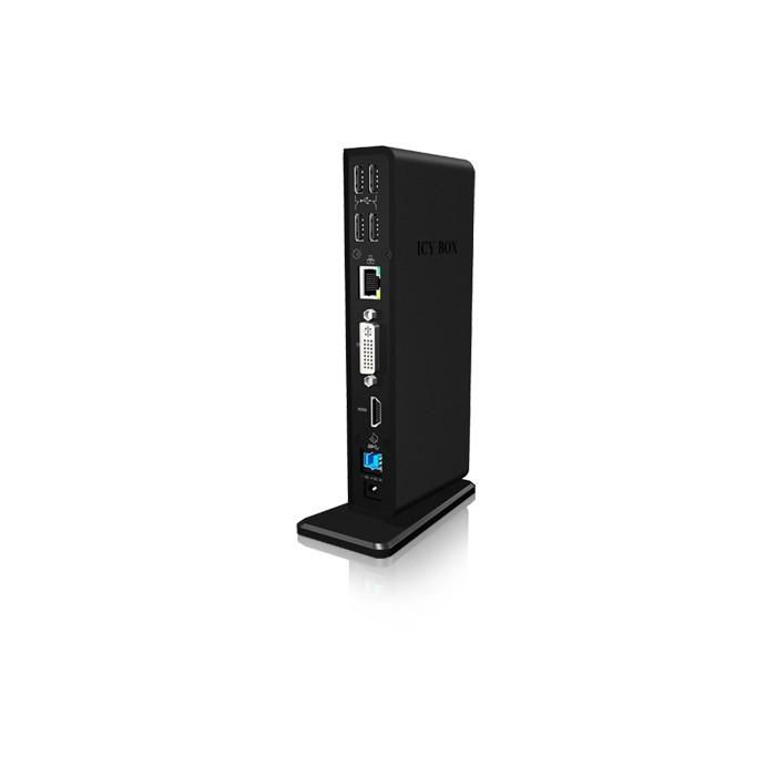 ICY BOX IB-DK2241AC Docking Station USB 3.0 11-en-1 con HDMI/DVI, Ethernet Gigabit y 2K para Doble Monitor 8
