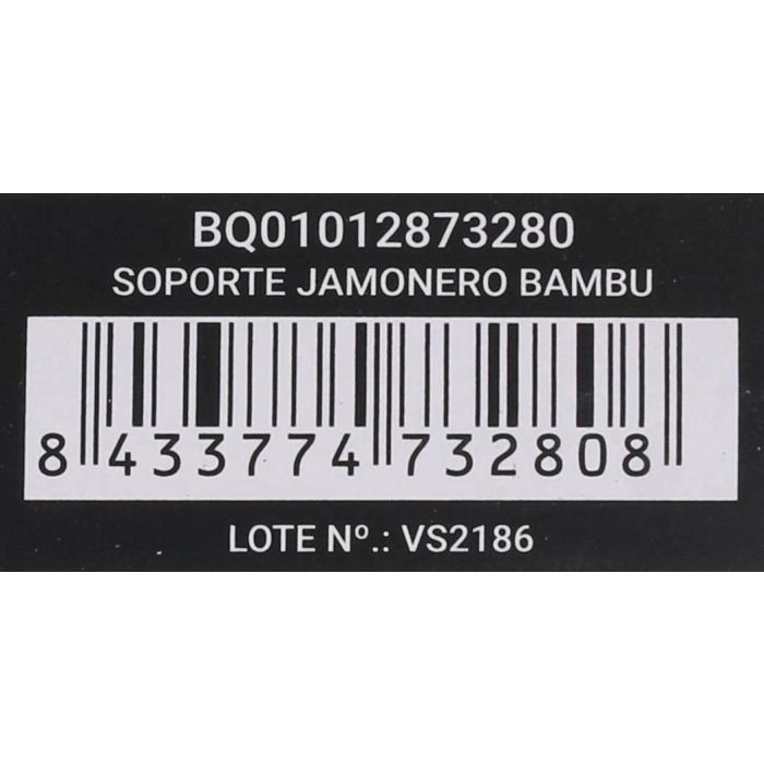 Quttin Soporte Jamonero de Bambú 16,5 cm Ancho, 34 cm Alto, 48,8 cm Largo (8 Unidades) 9