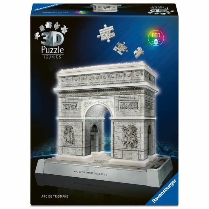 Ravensburger Rompecabezas 3D Iconics Arco del Triunfo Iluminado RAV12008029 0 Ravensburger Rompecabezas 3D Iconics Arco del Triunfo Iluminado RAV12008029 0