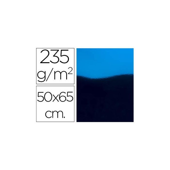 Liderpapel Cartulina Metalizada Azul, 235g, 50x65 cm, 10 Hojas para Manualidades y Cartelería