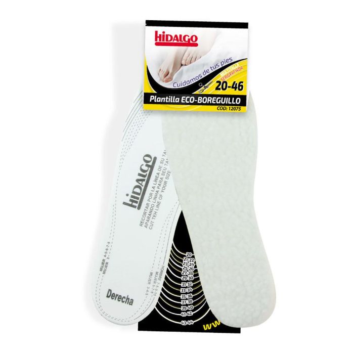 Hidalgo Plantilla para Calzado Eco-borreguillo - Efecto Térmico, Multitalla Recortable 20-46 Hidalgo Plantilla para Calzado Eco-borreguillo - Efecto Térmico, Multitalla Recortable 20-46