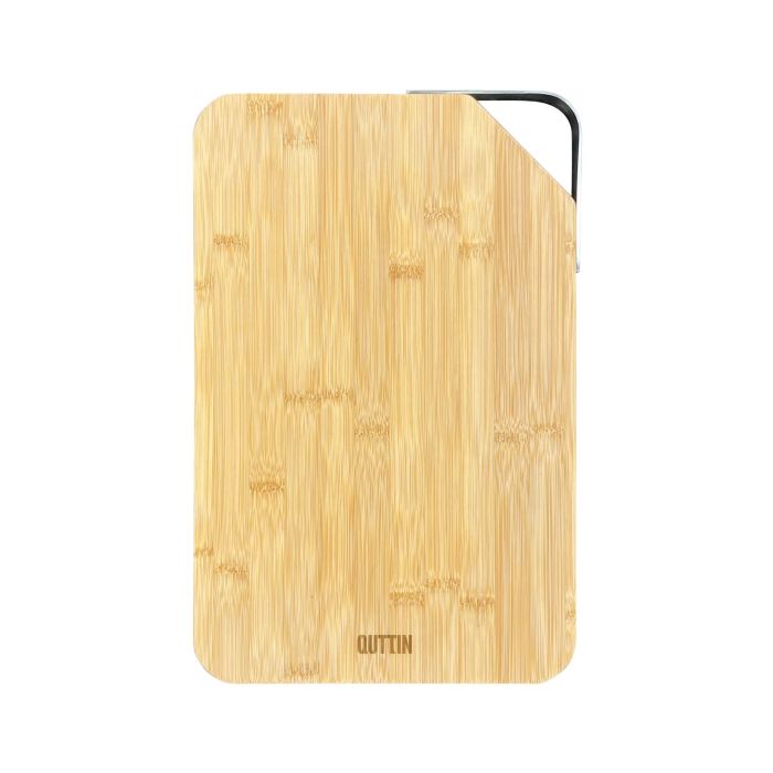 Tabla de cortar bambú y metal Quttin 38.6x25.3x1.5 cm - Inde (8 Unidades) 1 Tabla de cortar bambú y metal Quttin 38.6x25.3x1.5 cm - Inde (8 Unidades) 1