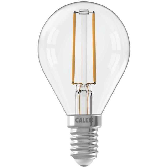 Calex CAL8712879152804 Bombilla LED E14, BALL P45 Filamento Recto, 3.5W, 250lm, 2700K, Regulable, Transparente 4