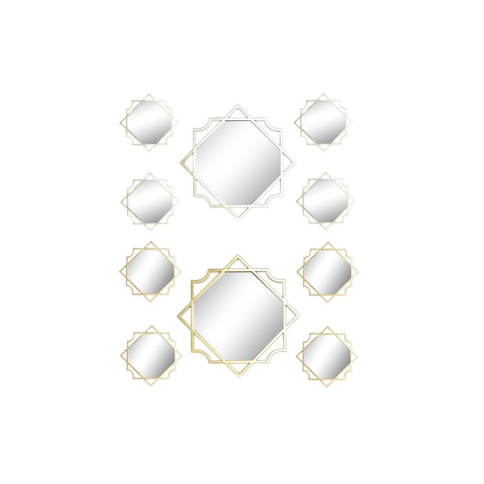 DKD Home Decor Espejo Árabe de Pared Geométrico Dorado Champán 50x50x2 cm Set de 5 Piezas (4 Unidades) 0 DKD Home Decor Espejo Árabe de Pared Geométrico Dorado Champán 50x50x2 cm Set de 5 Piezas (4 Unidades) 0