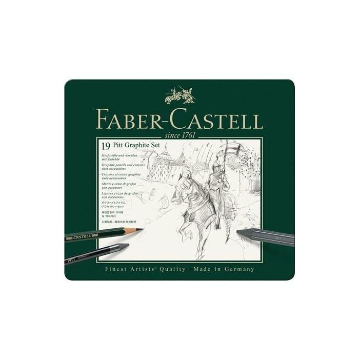 Faber Castell Lápices De Grafito Pitt Set De 19 En Estuche Metálico 0 Faber Castell Lápices De Grafito Pitt Set De 19 En Estuche Metálico 0