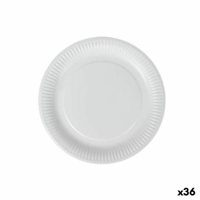 Set de Platos Algon Desechables Blanco Cartón 18 cm (36 Unidades) 0 Set de Platos Algon Desechables Blanco Cartón 18 cm (36 Unidades) 0
