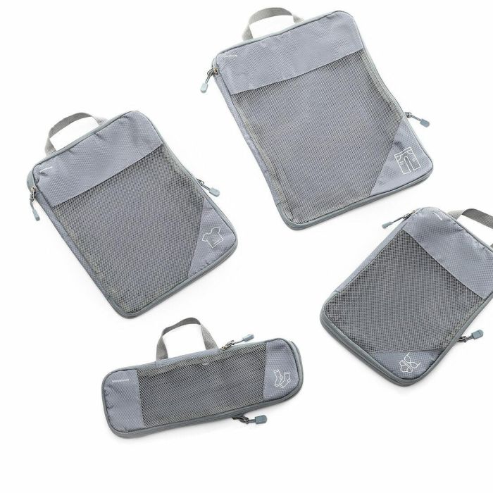 Bolsas Organizadoras de Compresión para Maletas Compakube InnovaGoods 4 Piezas 4 Bolsas Organizadoras de Compresión para Maletas Compakube InnovaGoods 4 Piezas 4