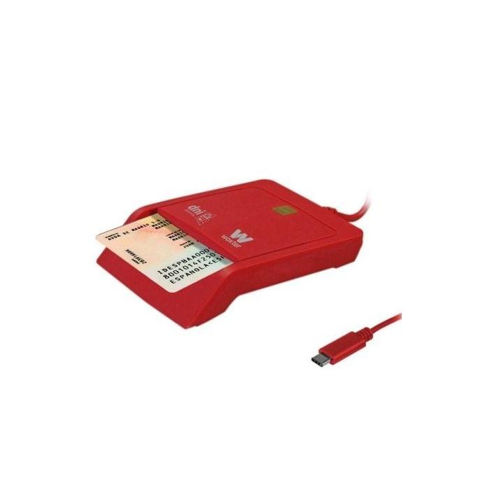 Lector de DNI y Tarjetas Woxter PE26-199/ Rojo/ USB 2.0 Lector de DNI y Tarjetas Woxter PE26-199/ Rojo/ USB 2.0