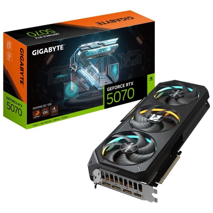 Gigabyte 9VN5070GO-00-G10 Tarjeta Gráfica GeForce RTX 5070 Gaming OC 12GB GDDR7 WINDFORCE PCIe 5.0
