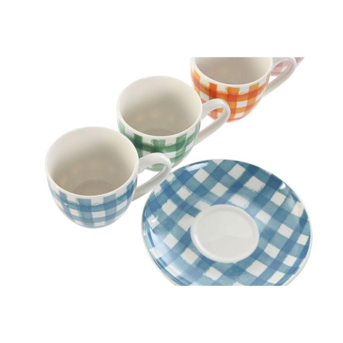 Cafe Shabby DKD Home Decor Azul Rosa 6.2 x 5.5 x 8.5 cm Set de 6 1