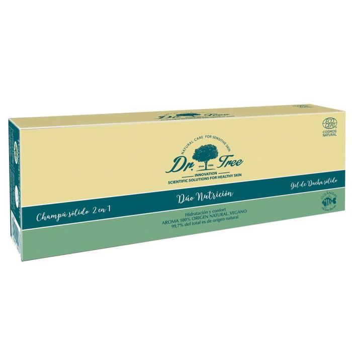 Dr. Tree Champú Y Gel Sólidos Natural Nutricion Piel Sensible Estuche 2 Dr. Tree Champú Y Gel Sólidos Natural Nutricion Piel Sensible Estuche 2