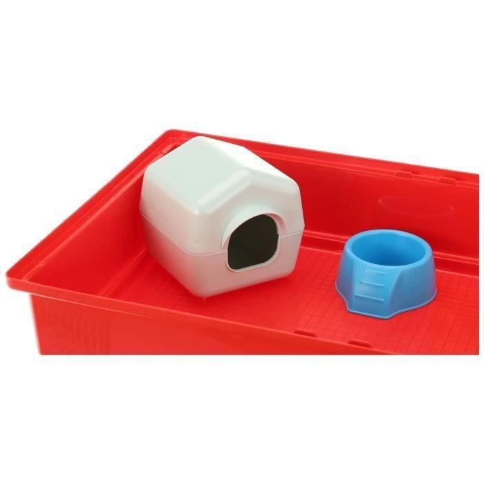Jaula para hámster - Una rueda, un comedero, una casita, un bebedero - FERPLAST 5 Jaula para hámster - Una rueda, un comedero, una casita, un bebedero - FERPLAST 5