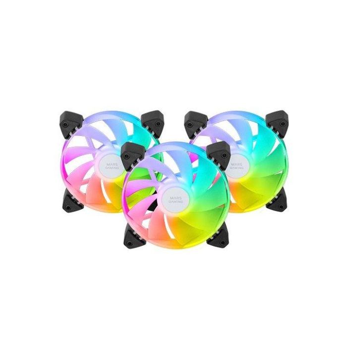 Mars Gaming MF-3AR Pack 3 Ventiladores 12cm ARGB Invertidos 1
