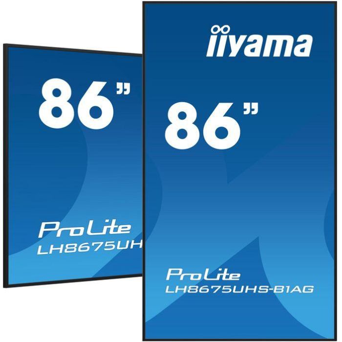 Monitor Iiyama 86" (LH8675UHS-B1AG) 3840X2160 / 4K Uhd / 24/7 / 500 Cd/M / 8Ms / Dp / 3Xhdmi / Micro Sd Slot / E-Share /Iisignage 2 / Rj45 / Sdm Slot Pc / Android 11.0 / Vesa 600X400 4 Monitor Iiyama 86" (LH8675UHS-B1AG) 3840X2160 / 4K Uhd / 24/7 / 500 Cd/M / 8Ms / Dp / 3Xhdmi / Micro Sd Slot / E-Share /Iisignage 2 / Rj45 / Sdm Slot Pc / Android 11.0 / Vesa 600X400 4