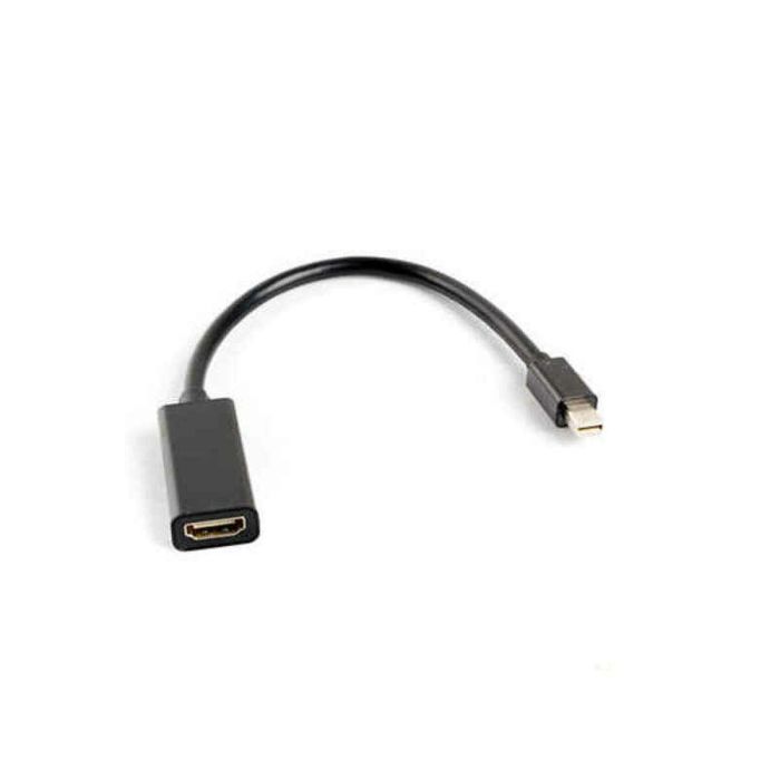 Lanberg Adaptador Mini DisplayPort Macho a HDMI Hembra con Cable 20cm, Compatible con Thunderbolt, Resolución 1920x1200