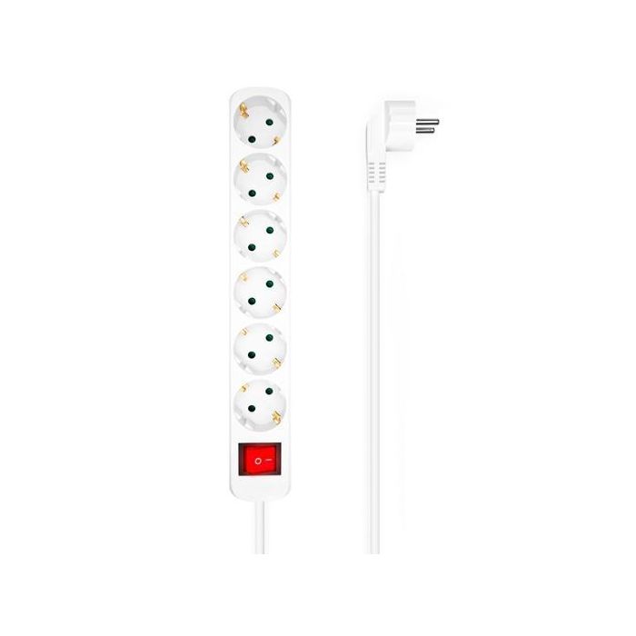 Aisens Regleta De Enchufes Con 6 Tomas Con Interruptor Cable 1,4M Blanco Aisens Regleta De Enchufes Con 6 Tomas Con Interruptor Cable 1,4M Blanco
