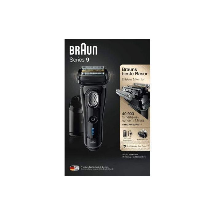 AFEITADORA BRAUN SERIE 9 9250CC NEGRA - 5 ELEMENTOS DE AFEITADO - CABEZAL FLEXIBLE 10 DIRECCIONES - USO SECO/HUMEDO - BAT. - ESTACION CLEAN AND CHARGE 2 AFEITADORA BRAUN SERIE 9 9250CC NEGRA - 5 ELEMENTOS DE AFEITADO - CABEZAL FLEXIBLE 10 DIRECCIONES - USO SECO/HUMEDO - BAT. - ESTACION CLEAN AND CHARGE 2