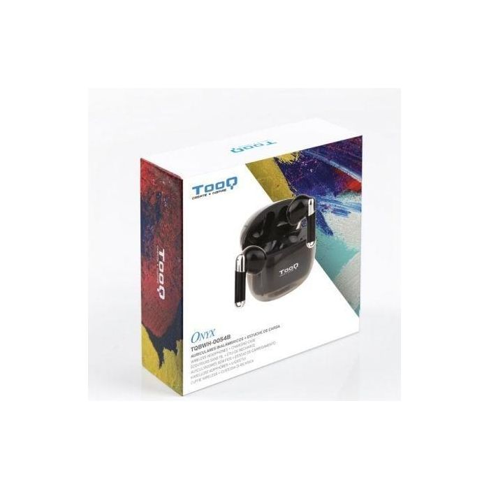TooQ TQBWH-0054B Auriculares Inalámbricos Bluetooth Onyx con Estuche de Carga, Micrófono, Cancelación Ruido ENC, Autonomía hasta 18h, Negros 4 TooQ TQBWH-0054B Auriculares Inalámbricos Bluetooth Onyx con Estuche de Carga, Micrófono, Cancelación Ruido ENC, Autonomía hasta 18h, Negros 4