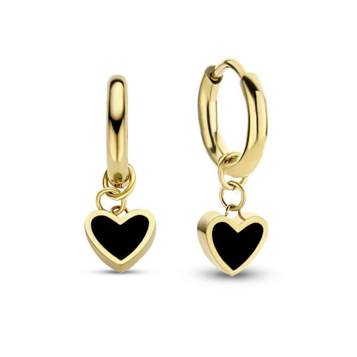 Pendientes Mujer CO88 Collection 8CE-70402 Dorado Negro Pendientes Mujer CO88 Collection 8CE-70402 Dorado Negro