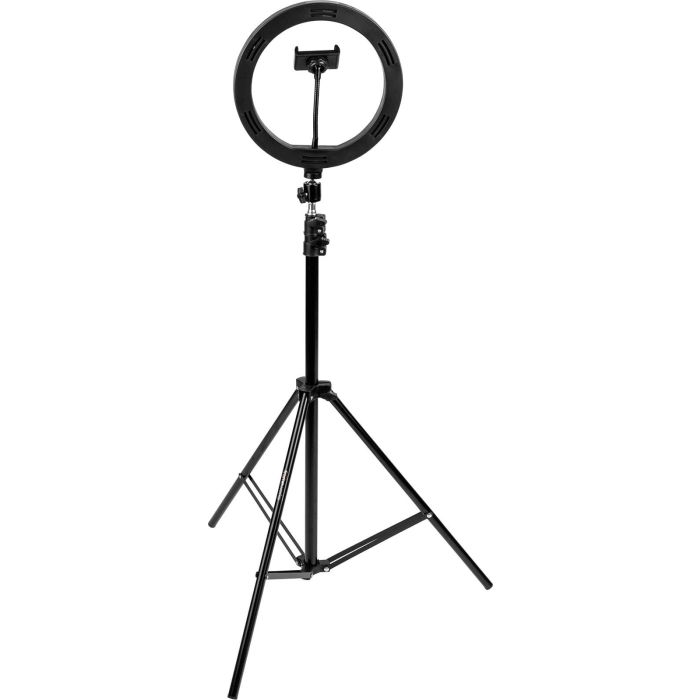Soporte Podcast Trípode Con Aro Led Y Soporte Para Teléfono 1
