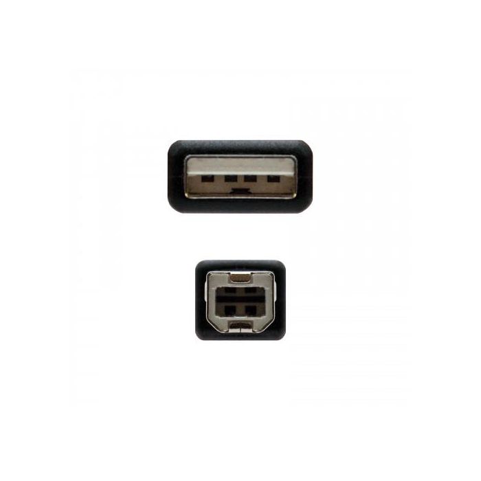 NANO CABLE Cable USB 2.0 A/M - USB 2.0 B/M 1.8M Negro Impresora 2